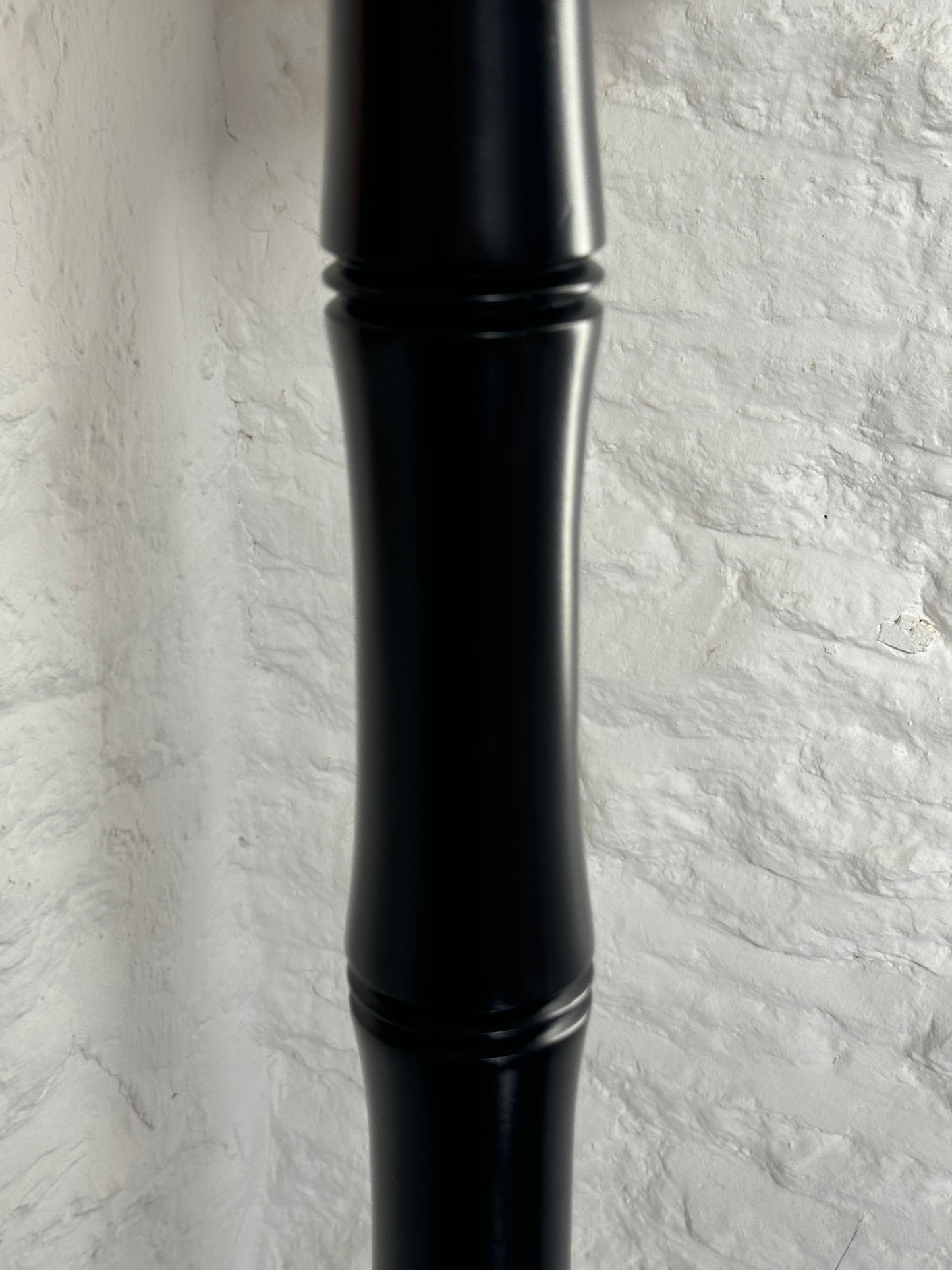 Black Lacquered Faux Bamboo Standard Lamp