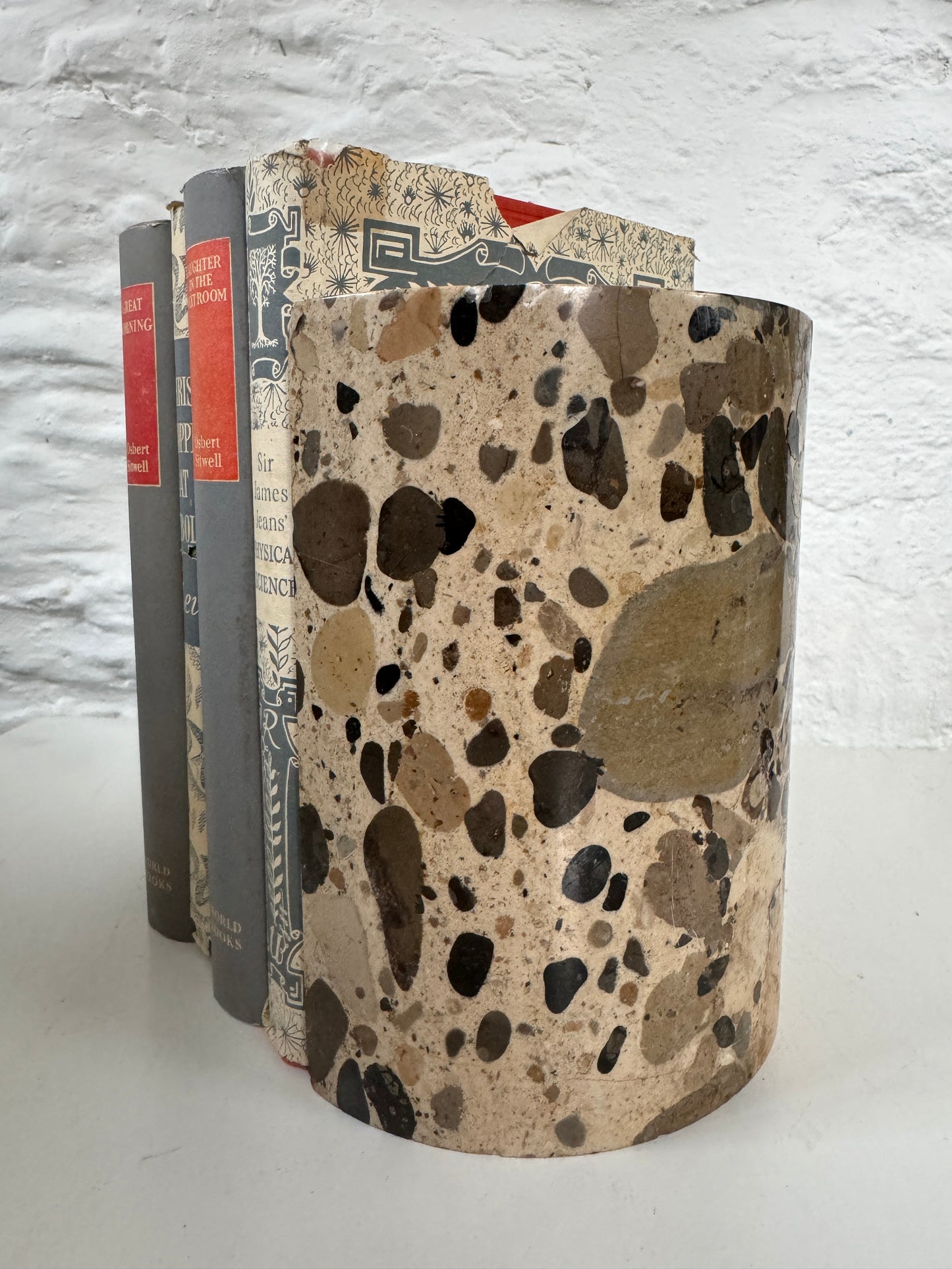 Vintage terrazzo bookends. Very Heavy.
