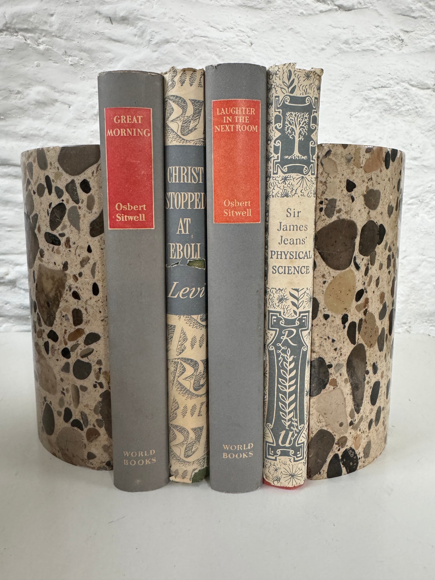 Vintage terrazzo bookends. Very Heavy.