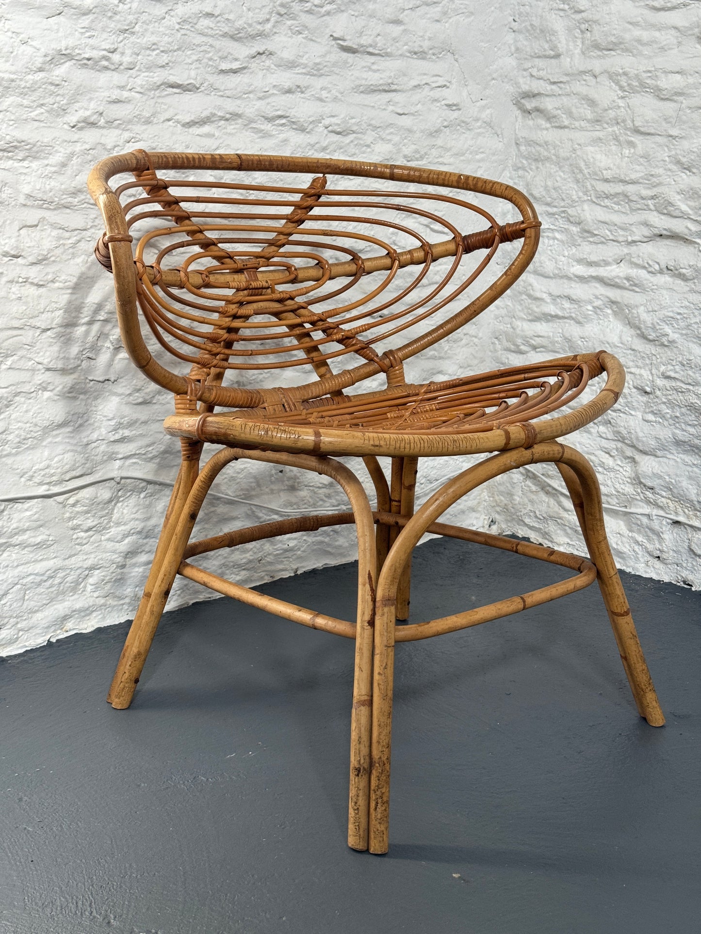 Rattan Lounge Chair 1970s
