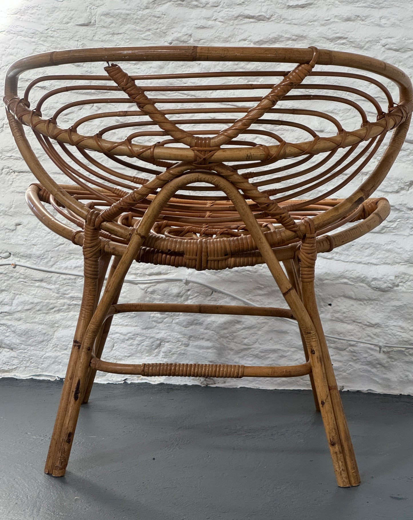 Rattan Lounge Chair 1970s