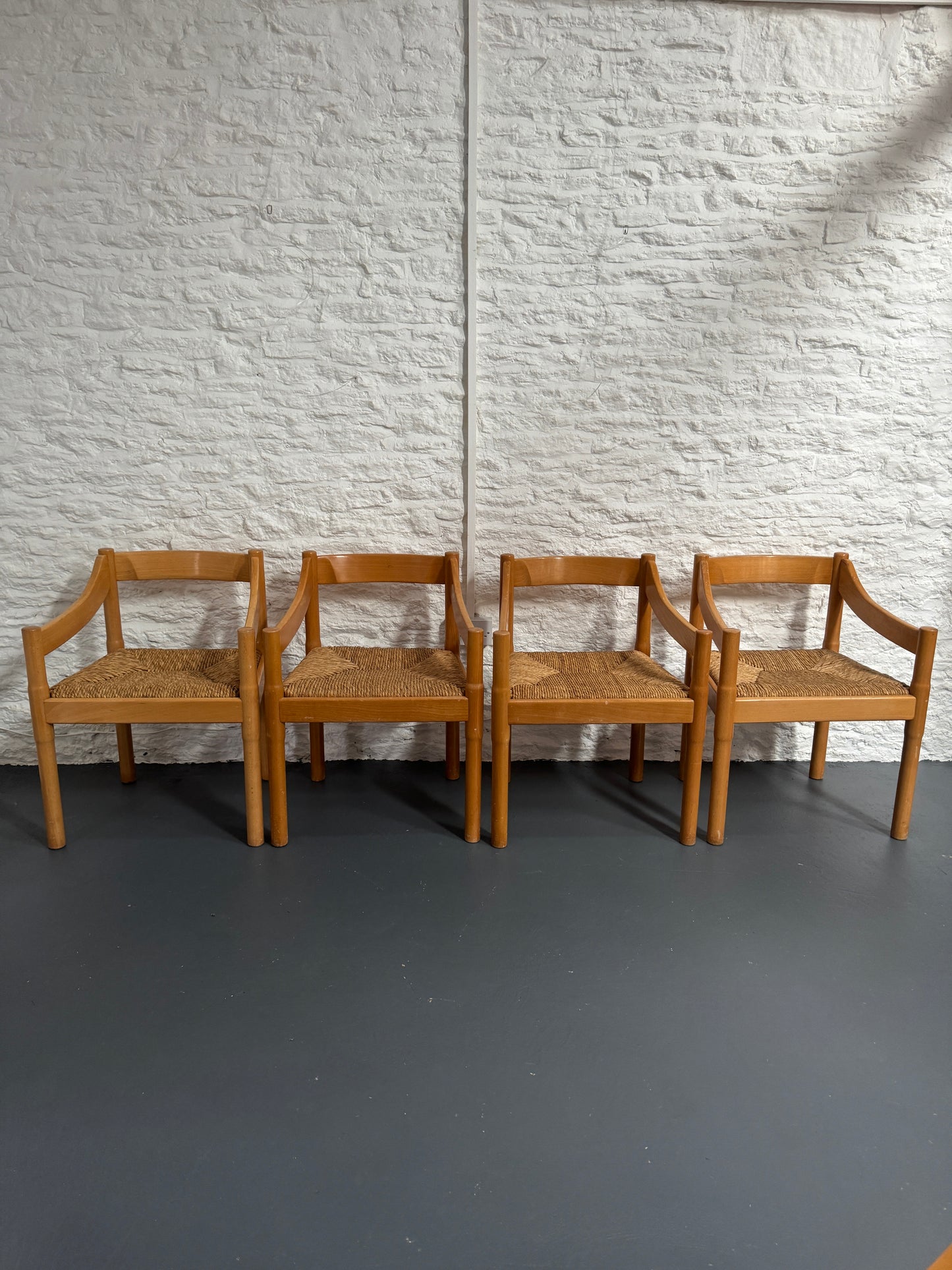 Set of 10 Vico Magistretti Carimate Chairs