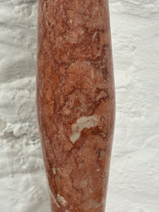 Italian Pink Marble Column Lamp