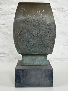 Brutalist Abstract Sculpture, Solid Bronze