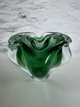 Load image into Gallery viewer, Green art glass bowl