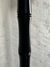 Load image into Gallery viewer, Black Lacquered Faux Bamboo Standard Lamp