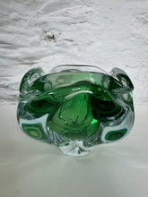 Load image into Gallery viewer, Green art glass bowl