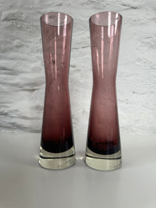 Pair of Art Glass Riihimaki Vases