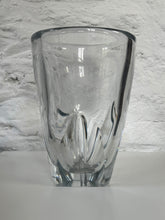 Load image into Gallery viewer, Heavy Art Glass Vase, Clear, French, Mid Century