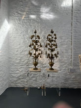 Load image into Gallery viewer, Pair of Truly Gorgeous and Unique Antique Gilt Bronze Brass French Table Lamps