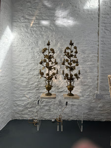 Pair of Truly Gorgeous and Unique Antique Gilt Bronze Brass French Table Lamps