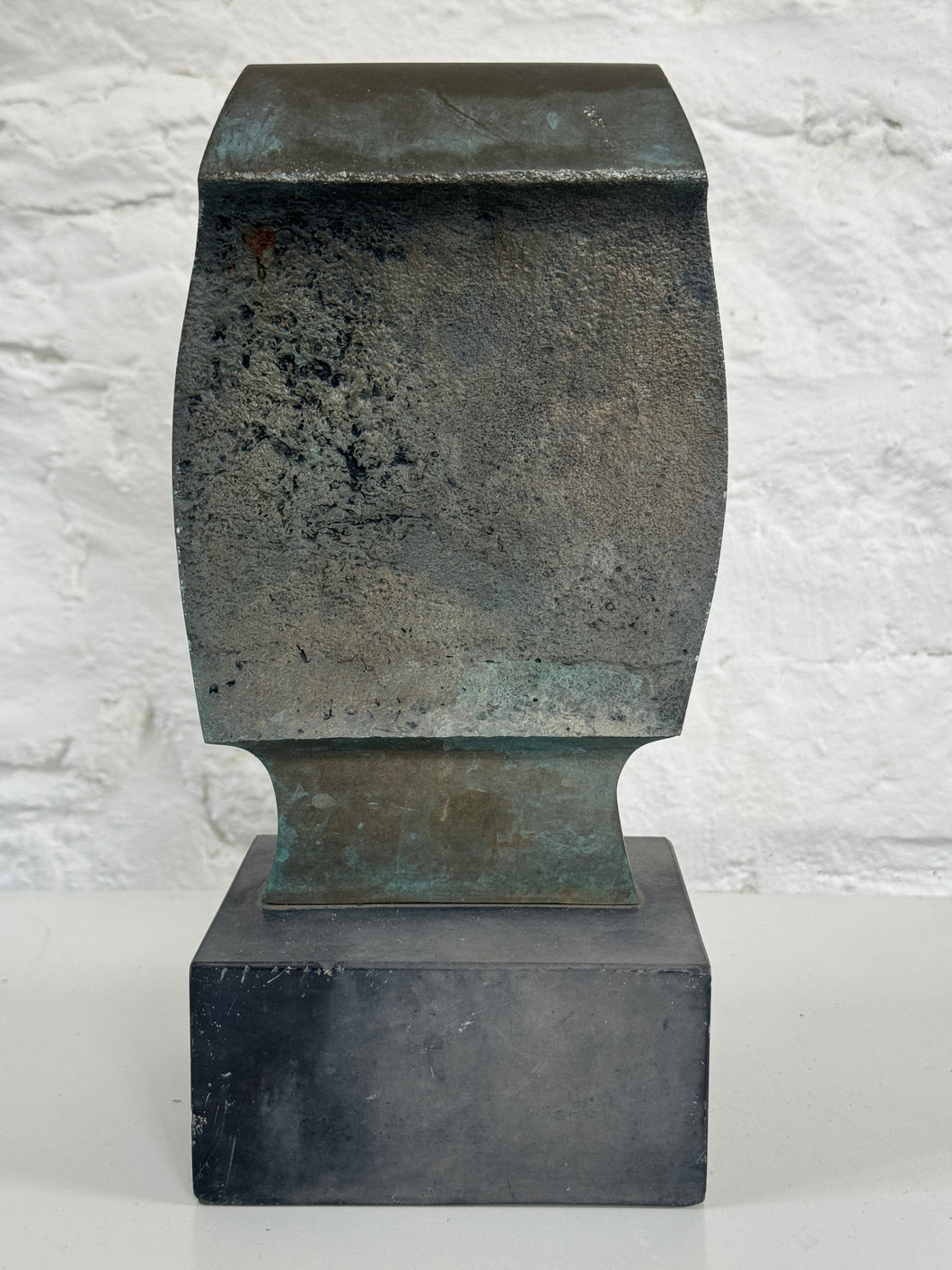 Brutalist Abstract Sculpture, Solid Bronze