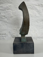 Load image into Gallery viewer, Brutalist Abstract Sculpture, Solid Bronze