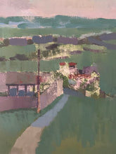 Load image into Gallery viewer, Vintage Landscape by Norfolk Artist Derek Inwood - Oil on Board - Greens/Greys