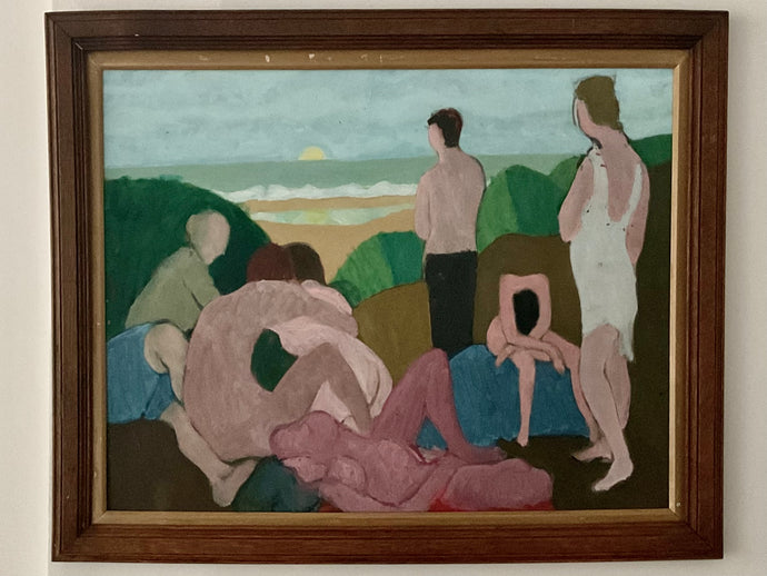 The Bathers, Vintage Oil Painting by by Alan Tabrum