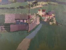 Load image into Gallery viewer, Vintage Landscape by Norfolk Artist Derek Inwood - Oil on Board - Greens/Greys