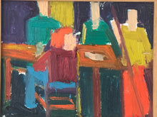 Load image into Gallery viewer, Vintage American Oil Painting ”The Pool Room”