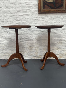 Pair of Walnut Side Tables, English