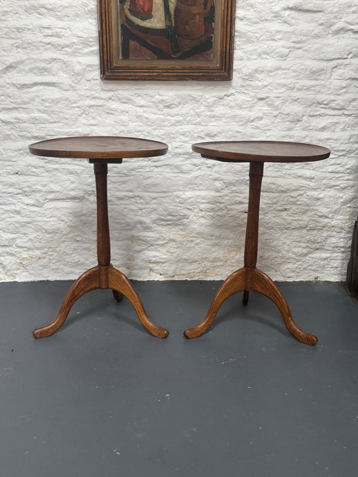 Pair of Walnut Side Tables, English