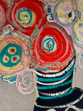 Load image into Gallery viewer, Vintage and Vibrant Oil Impasto on Board - Framed - Reds/Blues/Black