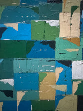 Load image into Gallery viewer, Vintage Oil Painting - Abstract - Blues and Greens