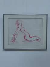 Load image into Gallery viewer, Peter Collins Life Drawing - 1977 - Red Pastel