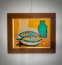 Load image into Gallery viewer, Mid century style Fish Painting in Oil Impasto