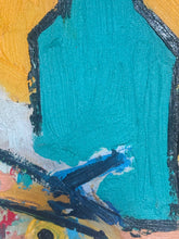 Load image into Gallery viewer, Mid century style Fish Painting in Oil Impasto