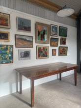 Load image into Gallery viewer, Antique Oak Farmhouse Table, Refectory Style, seats 8