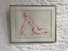 Load image into Gallery viewer, Peter Collins Life Drawing - 1977 - Red Pastel