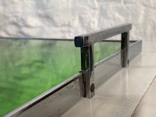 Load image into Gallery viewer, Rare Green Mirrored Serving Tray - Chrome Handles - Art Deco