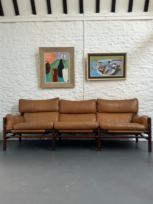 Arne Norrel Tan Kontiki 3 seater Sofa