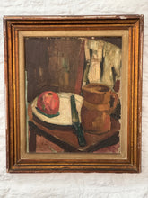 Load image into Gallery viewer, Vintage Oil in Gilded Wooden Frame - The Apple