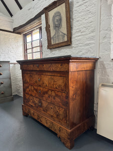 19th Century Louis Philippe Commode with Grey Marble Top