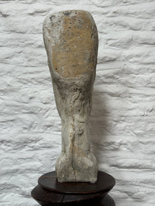 Tete de Femme, after Modigliani, Austin Productions 1961. Vintage Stone Sculpture of Bust