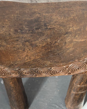 Load image into Gallery viewer, Vintage hand carved Stool - Substantial size - suitable for seating