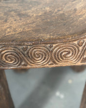 Load image into Gallery viewer, Vintage hand carved Stool - Substantial size - suitable for seating